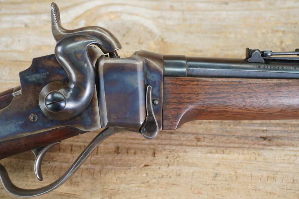 Shiloh Sharps Farmingdale 1970s NM 1863 SRC 54 cal percussion carbine -img-13