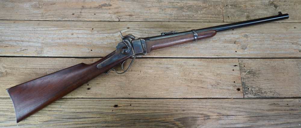 Shiloh Sharps Farmingdale 1970s NM 1863 SRC 54 cal percussion carbine -img-81