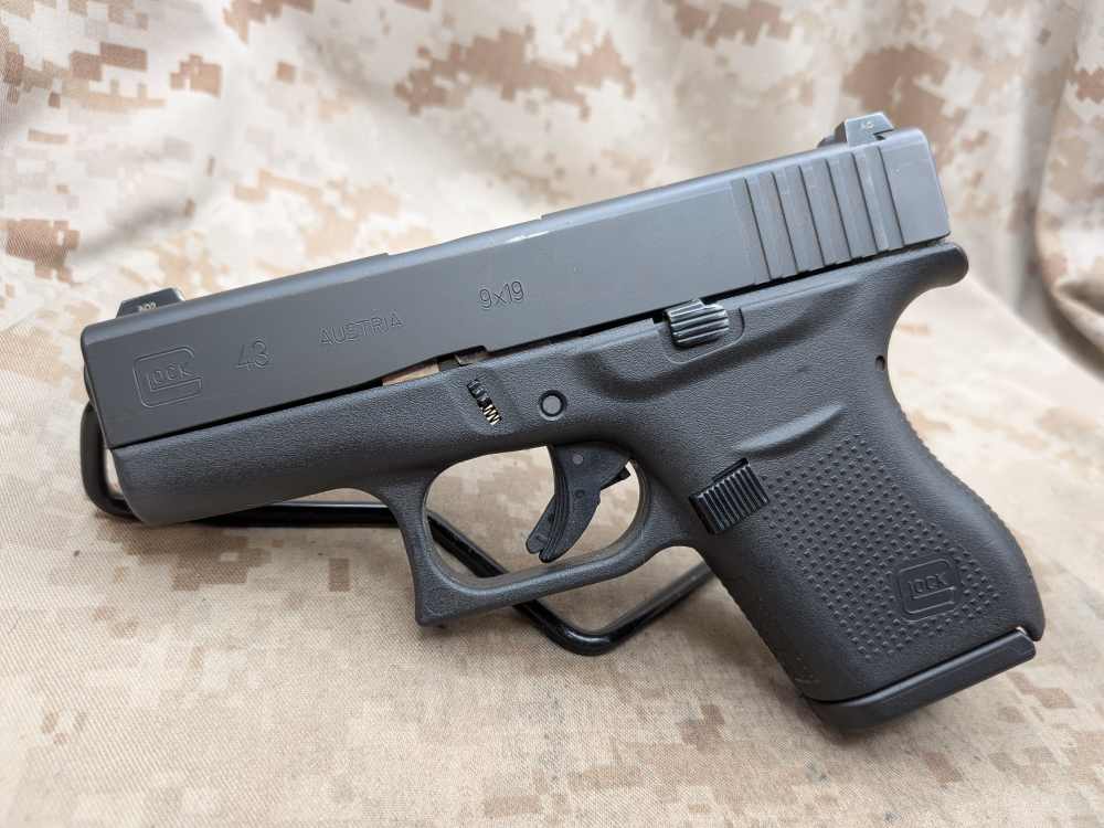 Glock 43 9MM Slimline G43 Police Trade In USED Night Sights-img-1