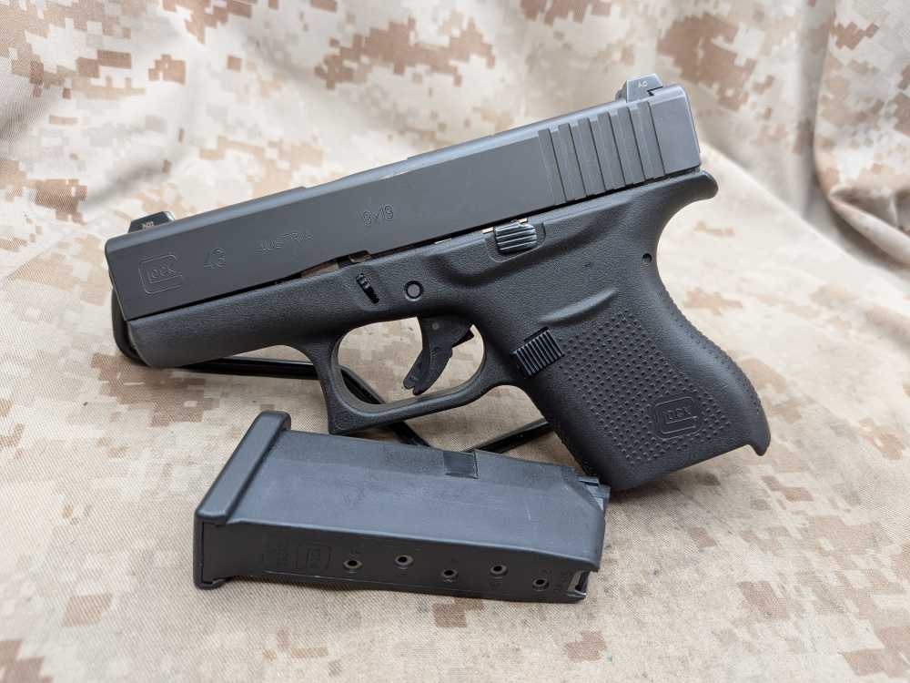 Glock 43 9MM Slimline G43 Police Trade In USED Night Sights-img-3