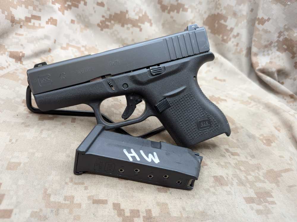 Glock 43 9MM Slimline G43 Police Trade In USED Night Sights-img-3
