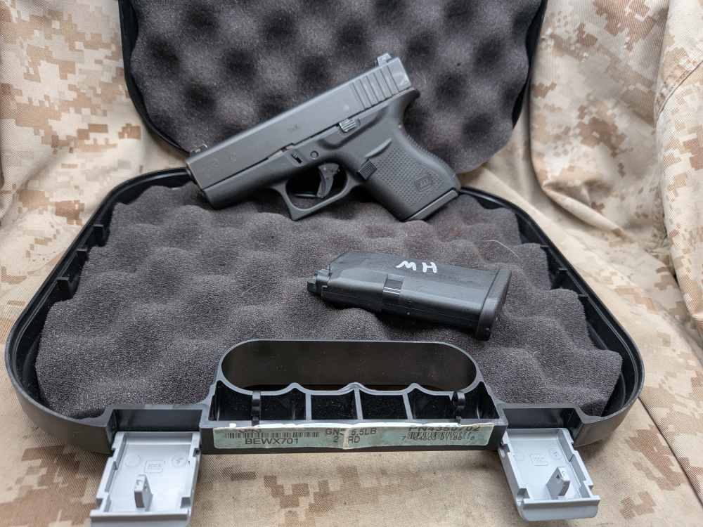 Glock 43 9MM Slimline G43 Police Trade In USED Night Sights-img-0