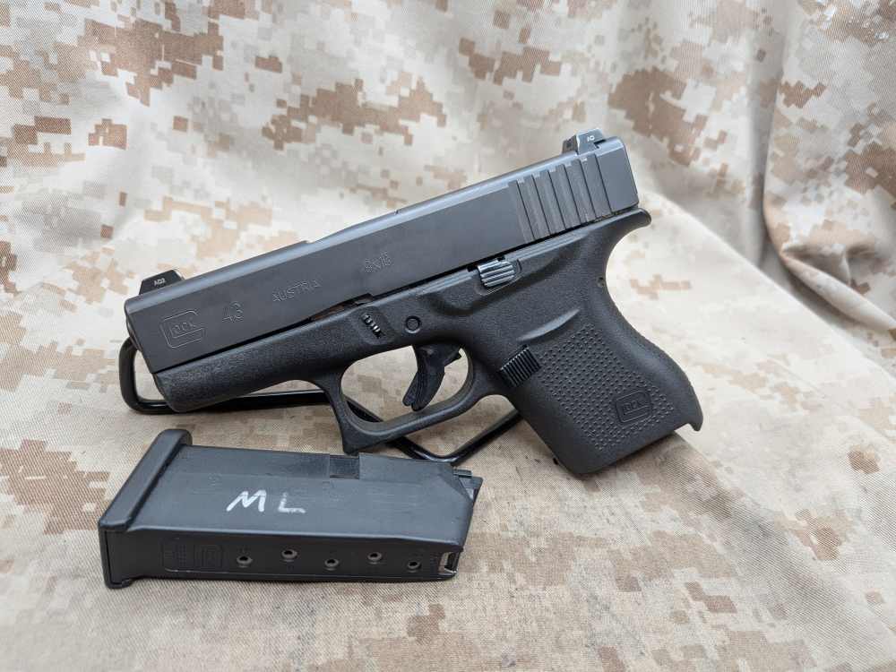 Glock 43 9MM Slimline G43 Police Trade In USED Night Sights-img-3
