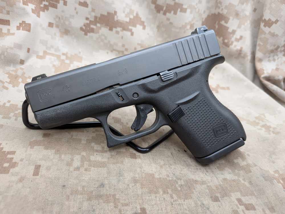 Glock 43 9MM Slimline G43 Police Trade In USED Night Sights-img-1
