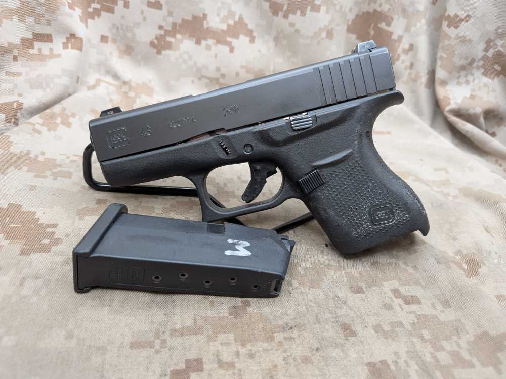 Glock 43 9MM Slimline G43 Police Trade In USED Night Sights-img-3