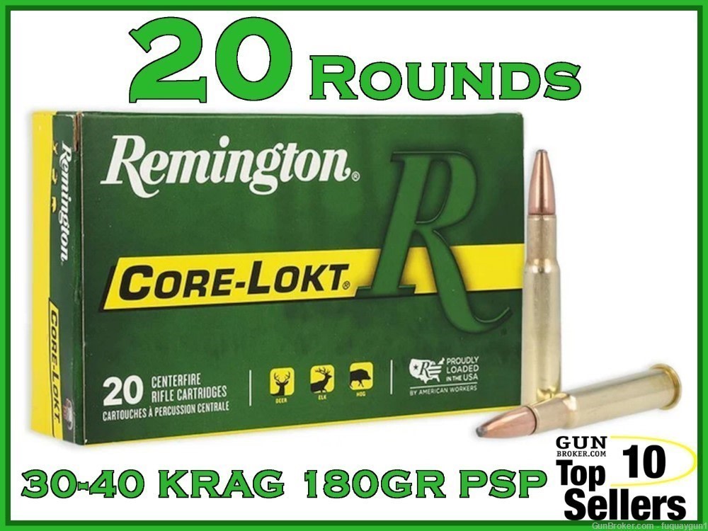 Remington 30-40 KRAG Ammo 180gr PSP-img-0