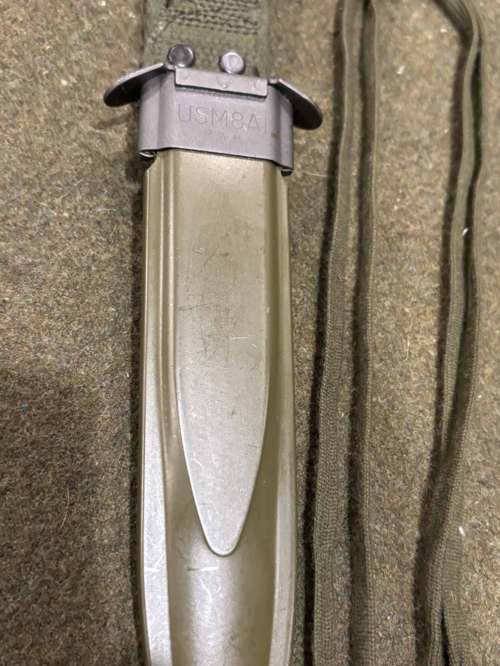 Vietnam Era USGI M16 M7 BOC Bayonet and M8A1 PWH Scabbard - Very Good-img-63