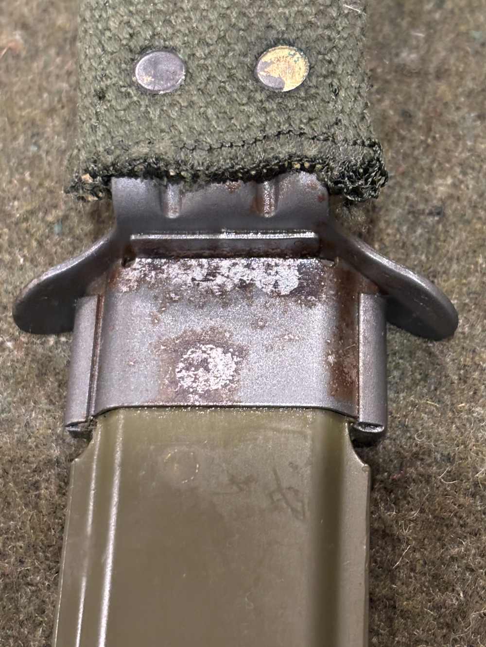 Vietnam Era USGI M16 M7 BOC Bayonet and M8A1 PWH Scabbard - Very Good-img-76