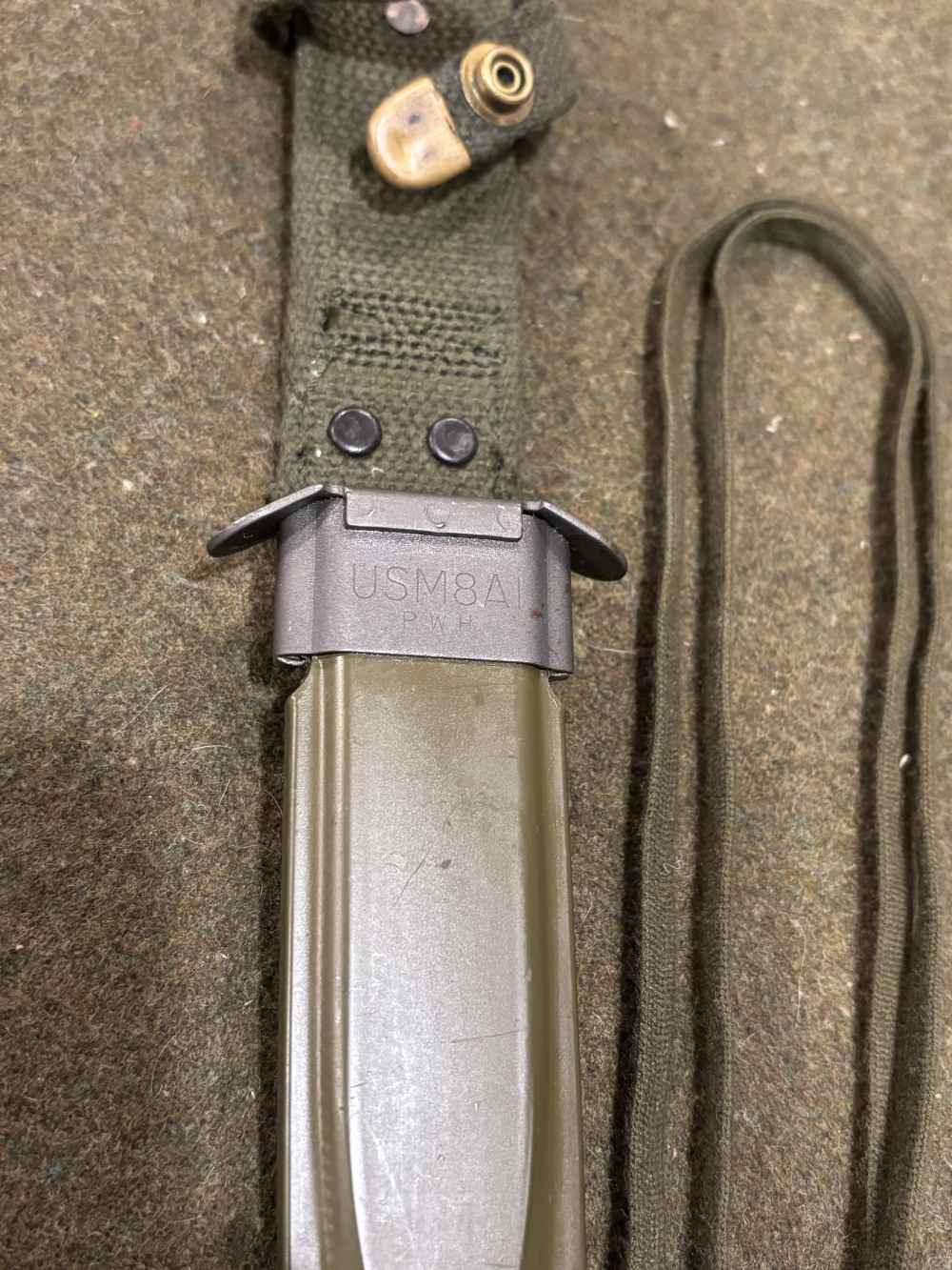 Vietnam Era USGI M16 M7 BOC Bayonet and M8A1 PWH Scabbard - Very Good-img-64