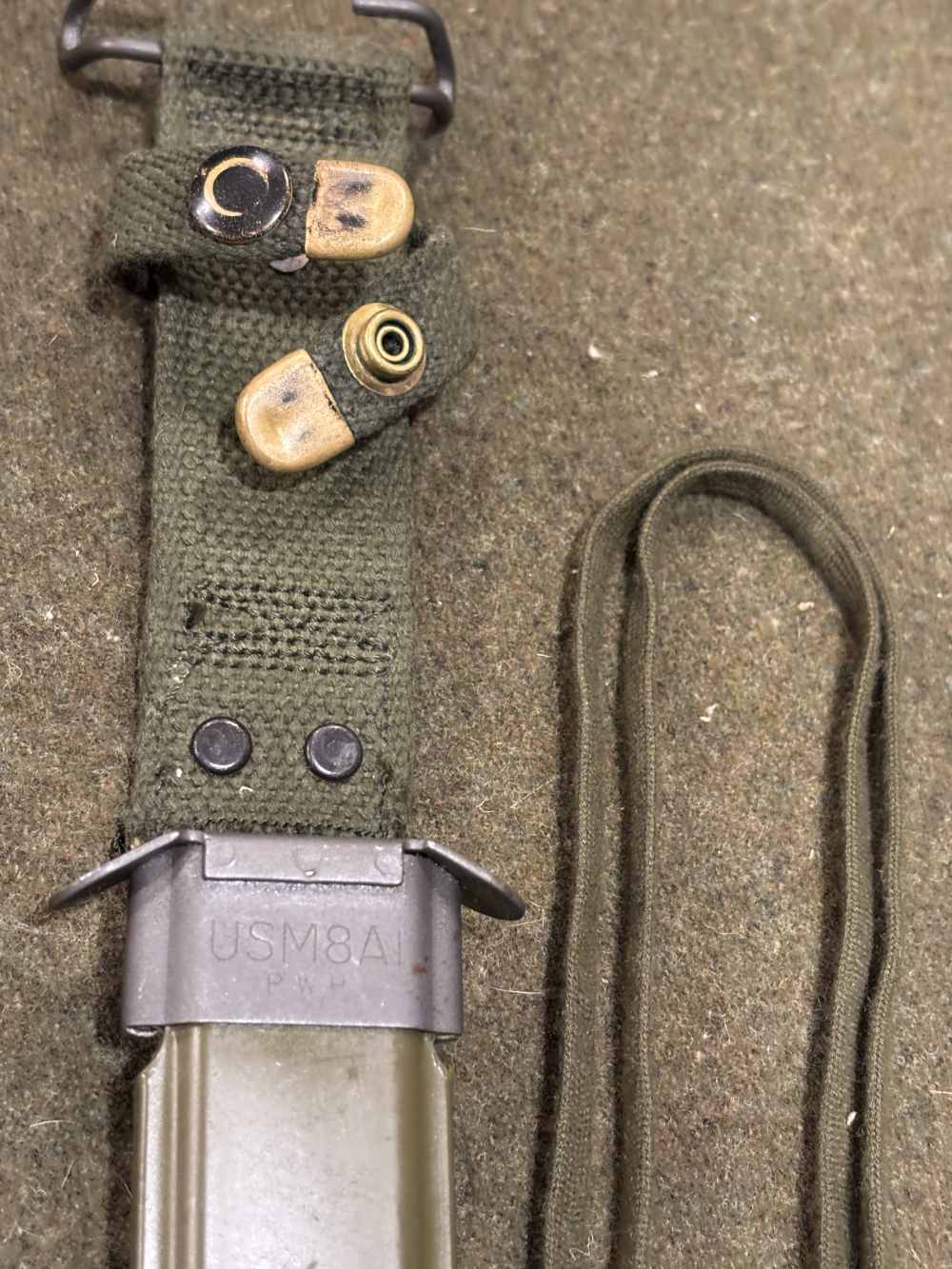Vietnam Era USGI M16 M7 BOC Bayonet and M8A1 PWH Scabbard - Very Good-img-65