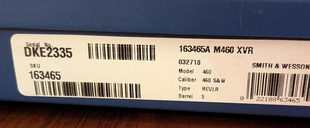 Smith & Wesson 460V XVR – .460 S&W Magnum – 5" Comp-img-1