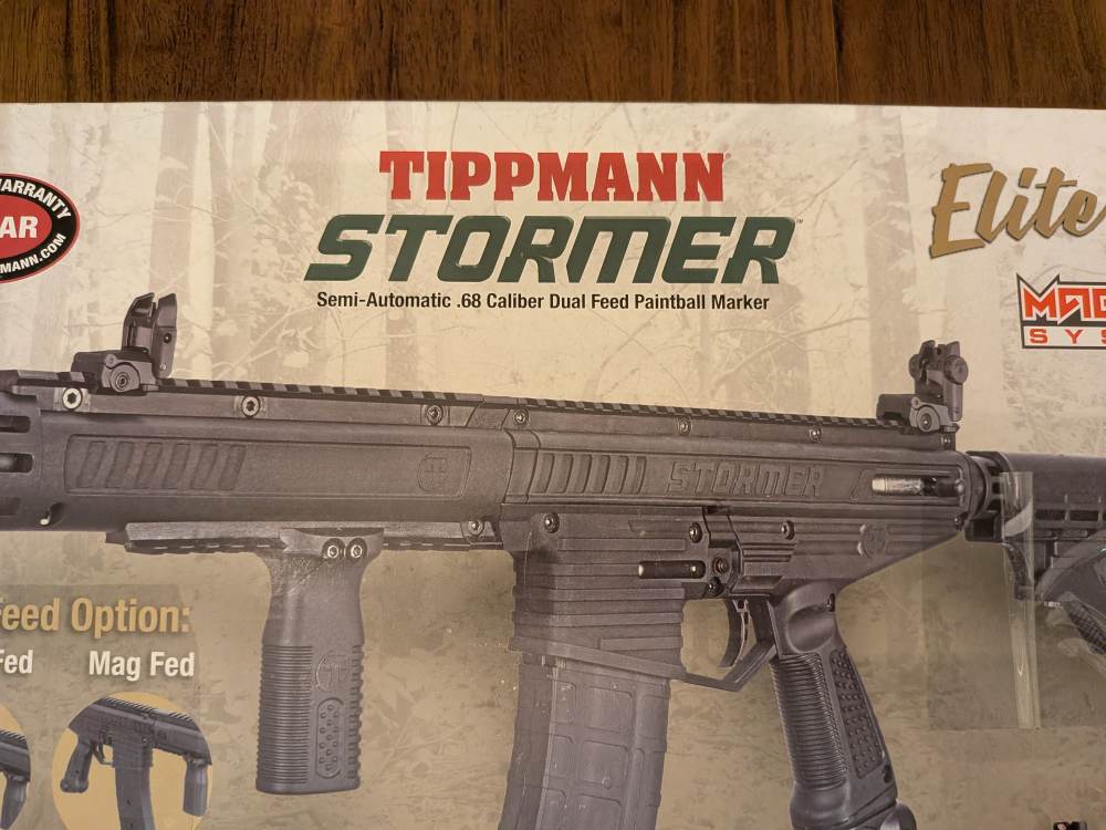 Tippmann Stormer Elite Paintball Marker – .68 Cal – New w/ 3 Mags-img-1
