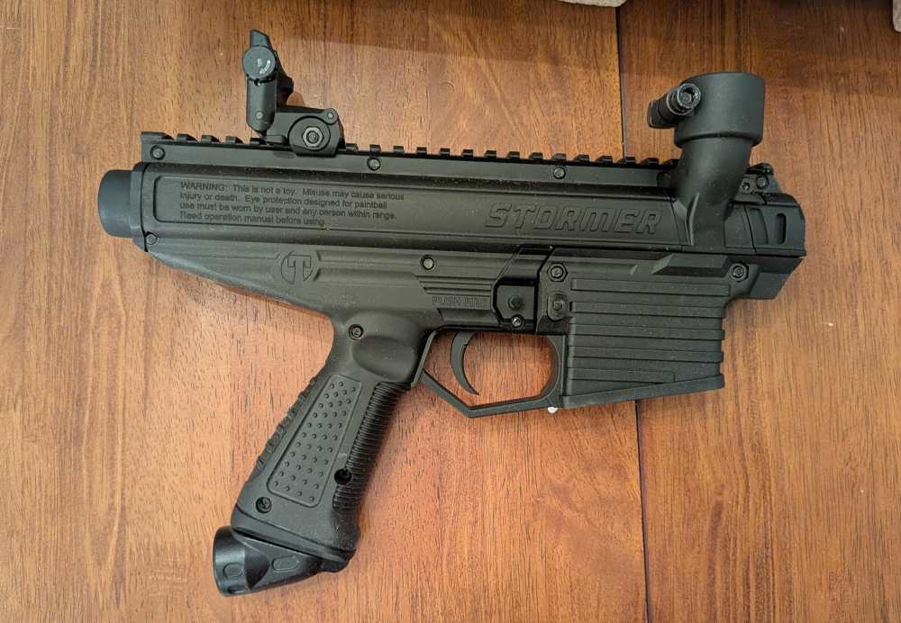 Tippmann Stormer Elite Paintball Marker – .68 Cal – New w/ 3 Mags-img-5
