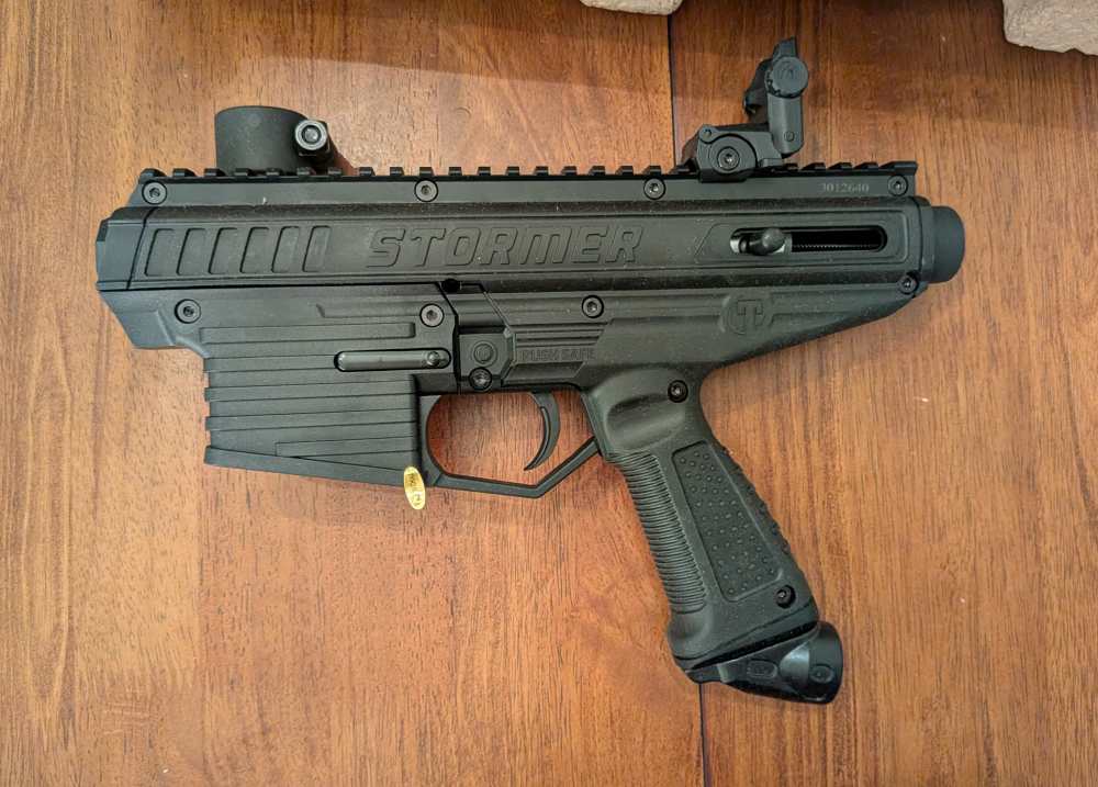 Tippmann Stormer Elite Paintball Marker – .68 Cal – New w/ 3 Mags-img-6