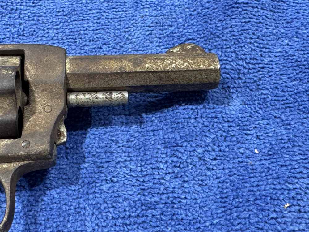 RUSTY REVOLVER UNKNOWN MAKER - ROUGHLY 22 CAL - GOOD FOR PARTS MAYBE (J-3)-img-10