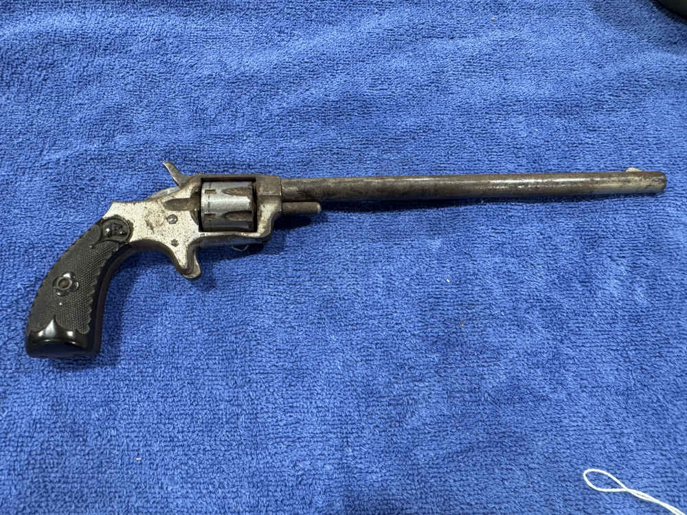 REVOLVER - RUSTY - INOPERABLE - 7-INCH BBL MAYBE GOOD FOR PARTS 22LR (J-04)-img-0