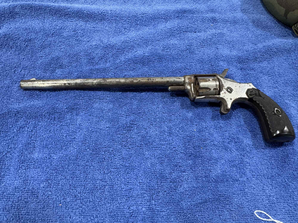 REVOLVER - RUSTY - INOPERABLE - 7-INCH BBL MAYBE GOOD FOR PARTS 22LR (J-04)-img-12