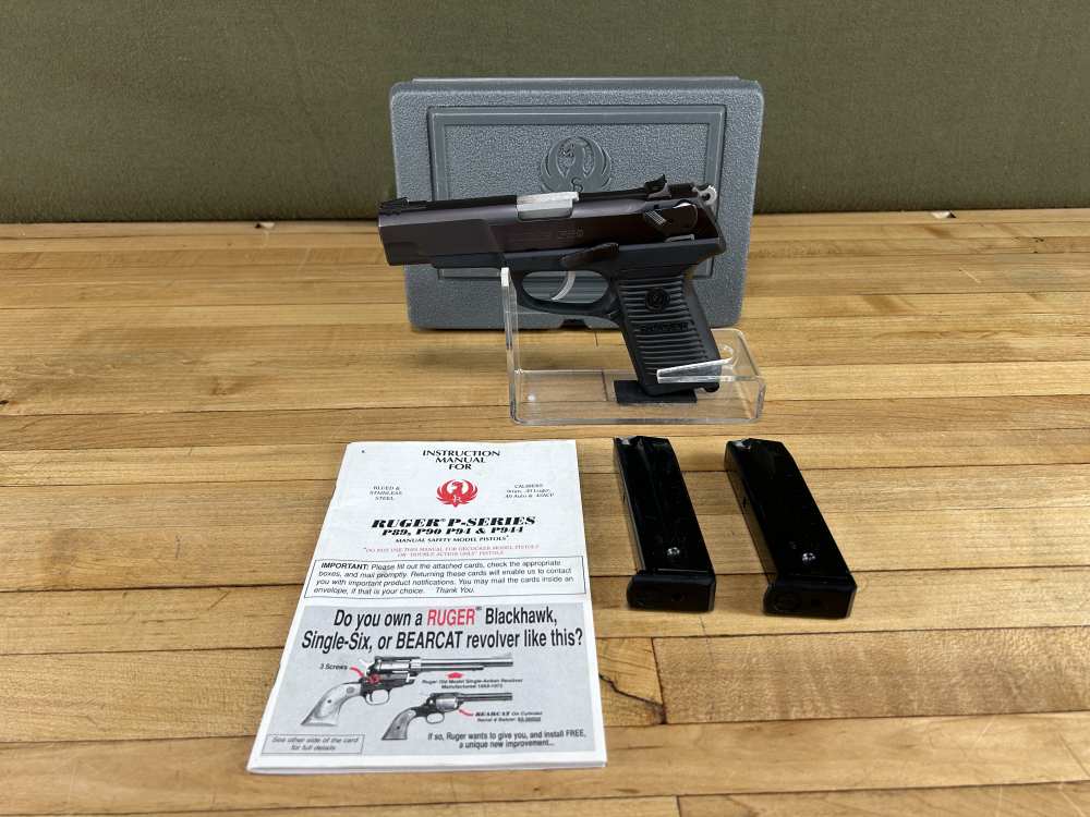 Ruger P89 Semi Auto Pistol 9MM Used + OEM Box 2 Mags 9x19 MM 4.5" Brl 1994-img-0