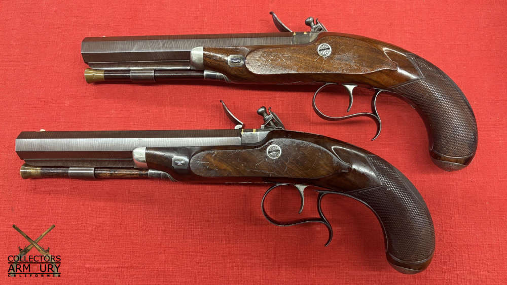 Cased Set Of Large Bore Scottish Flintlock Officer’s Pistols By Daniel Ross-img-8