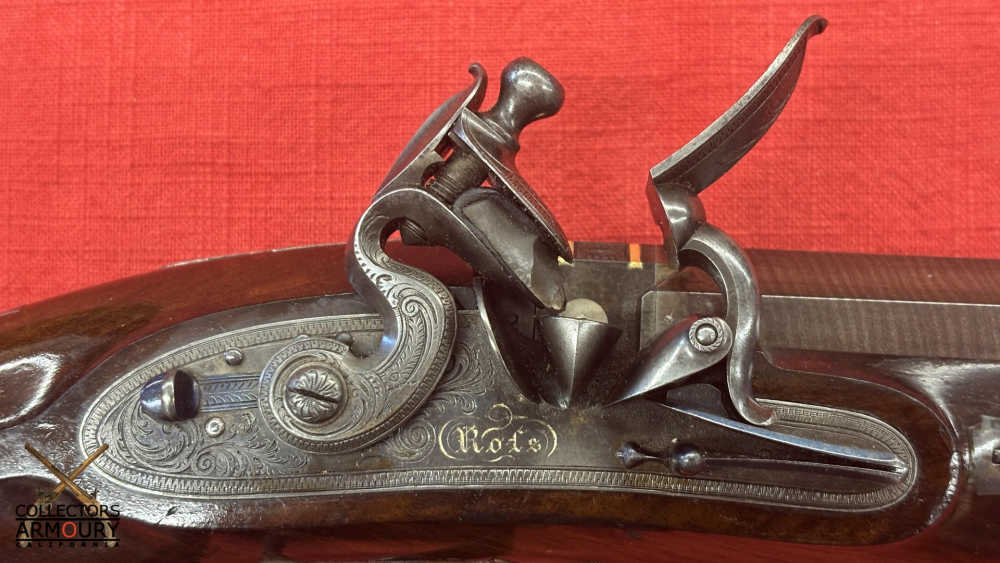 Cased Set Of Large Bore Scottish Flintlock Officer’s Pistols By Daniel Ross-img-34