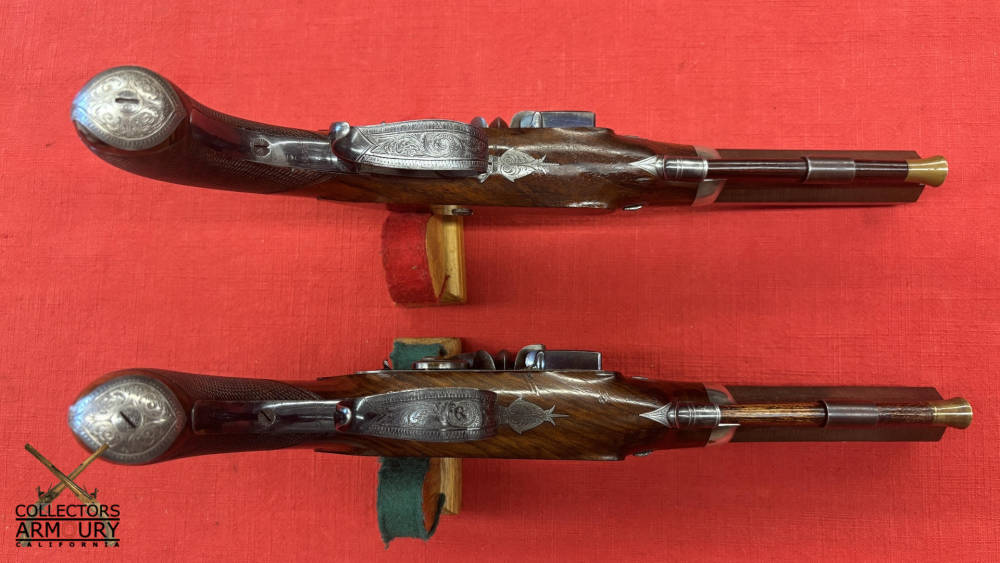 Cased Set Of Large Bore Scottish Flintlock Officer’s Pistols By Daniel Ross-img-10