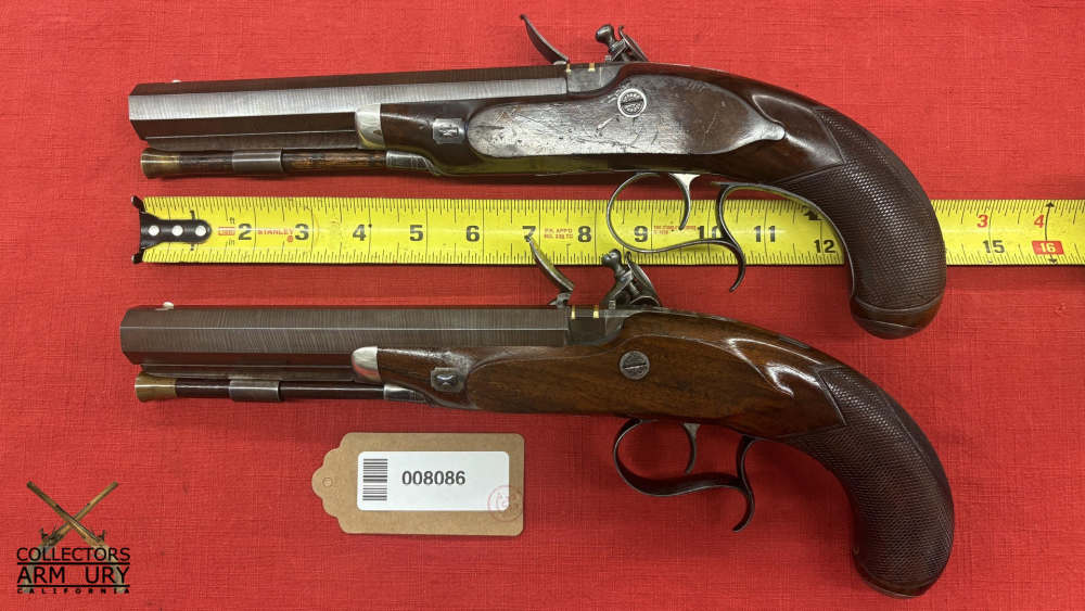 Cased Set Of Large Bore Scottish Flintlock Officer’s Pistols By Daniel Ross-img-52