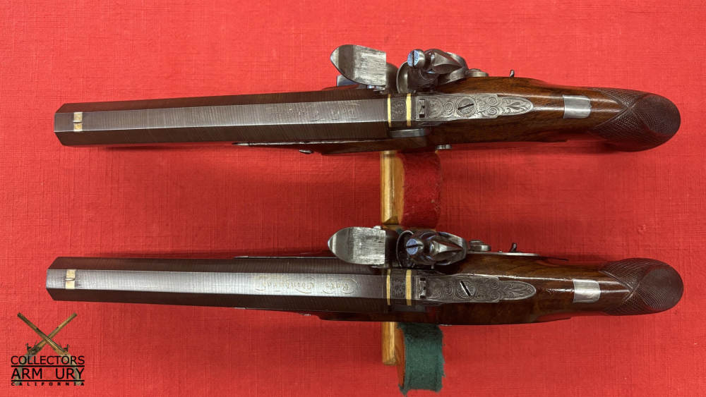 Cased Set Of Large Bore Scottish Flintlock Officer’s Pistols By Daniel Ross-img-9