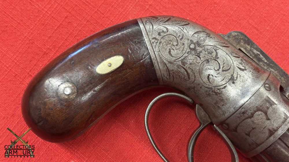 Cased Allen & Thurber “Dragoon” Model Percussion Pepperbox Revolver c. 1837-img-8