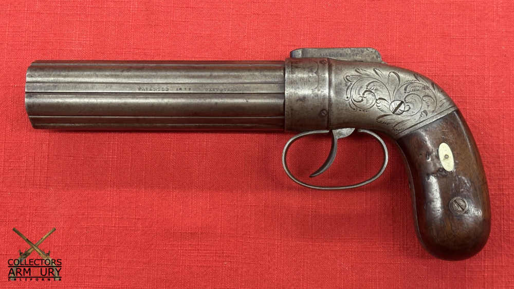 Cased Allen & Thurber “Dragoon” Model Percussion Pepperbox Revolver c. 1837-img-5