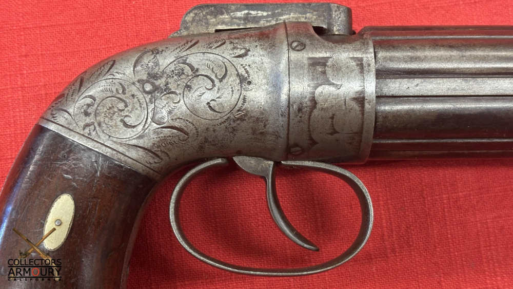Cased Allen & Thurber “Dragoon” Model Percussion Pepperbox Revolver c. 1837-img-9