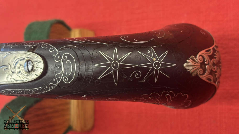 Large White Brass Long Barrel English Flintlock Boxlock Pistol By Ketland-img-13