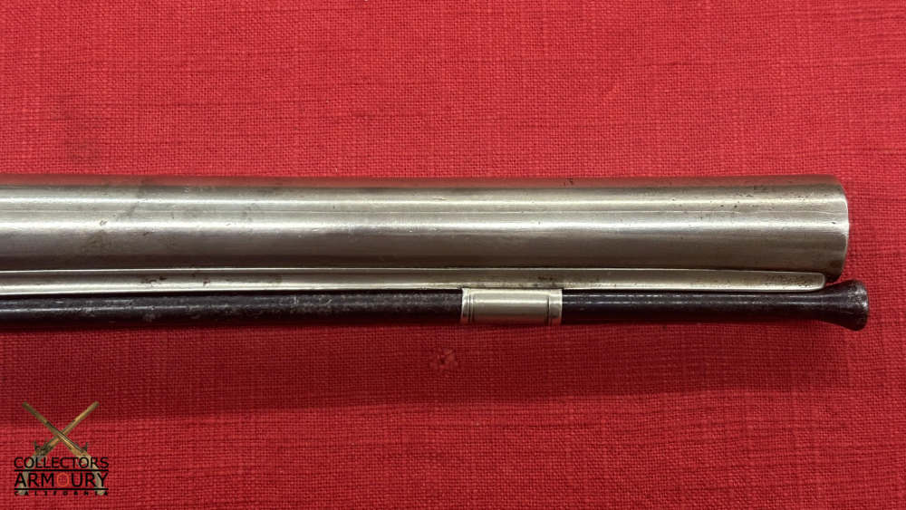Large White Brass Long Barrel English Flintlock Boxlock Pistol By Ketland-img-8