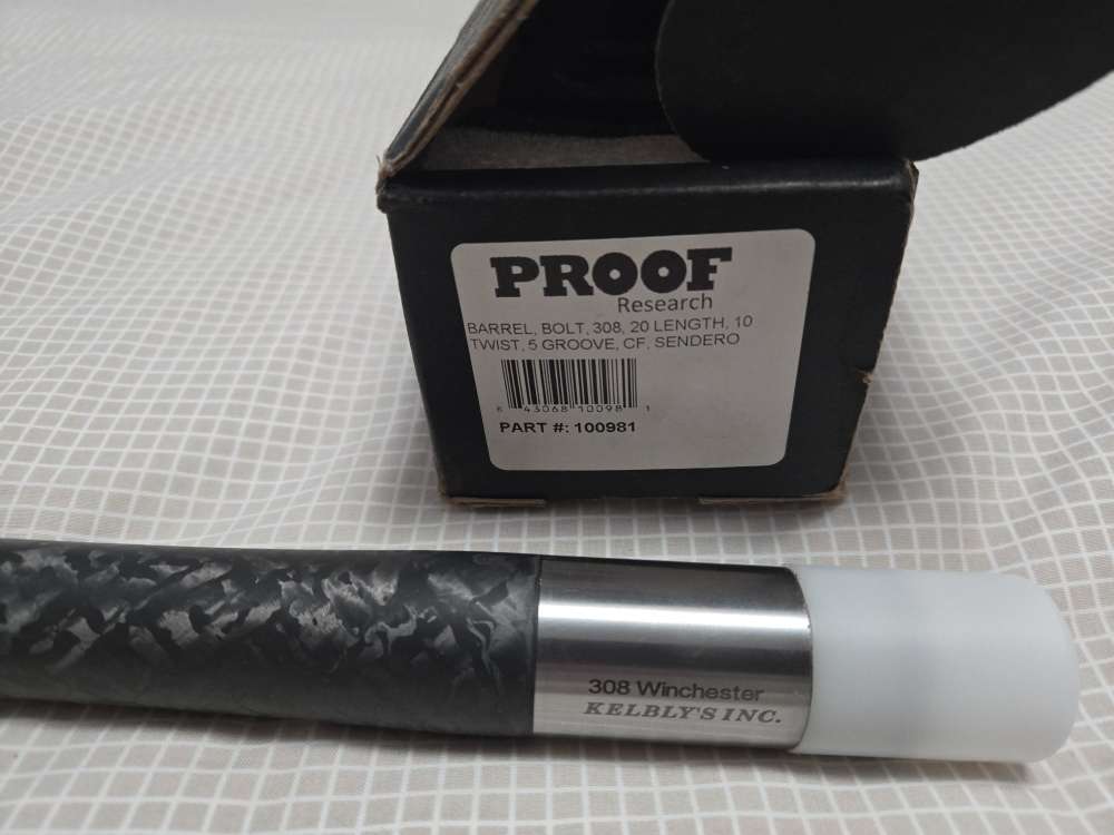 Proof Research Kelbly Carbon Fiber .308 Winchester 20"Threaded Rifle Barrel-img-0