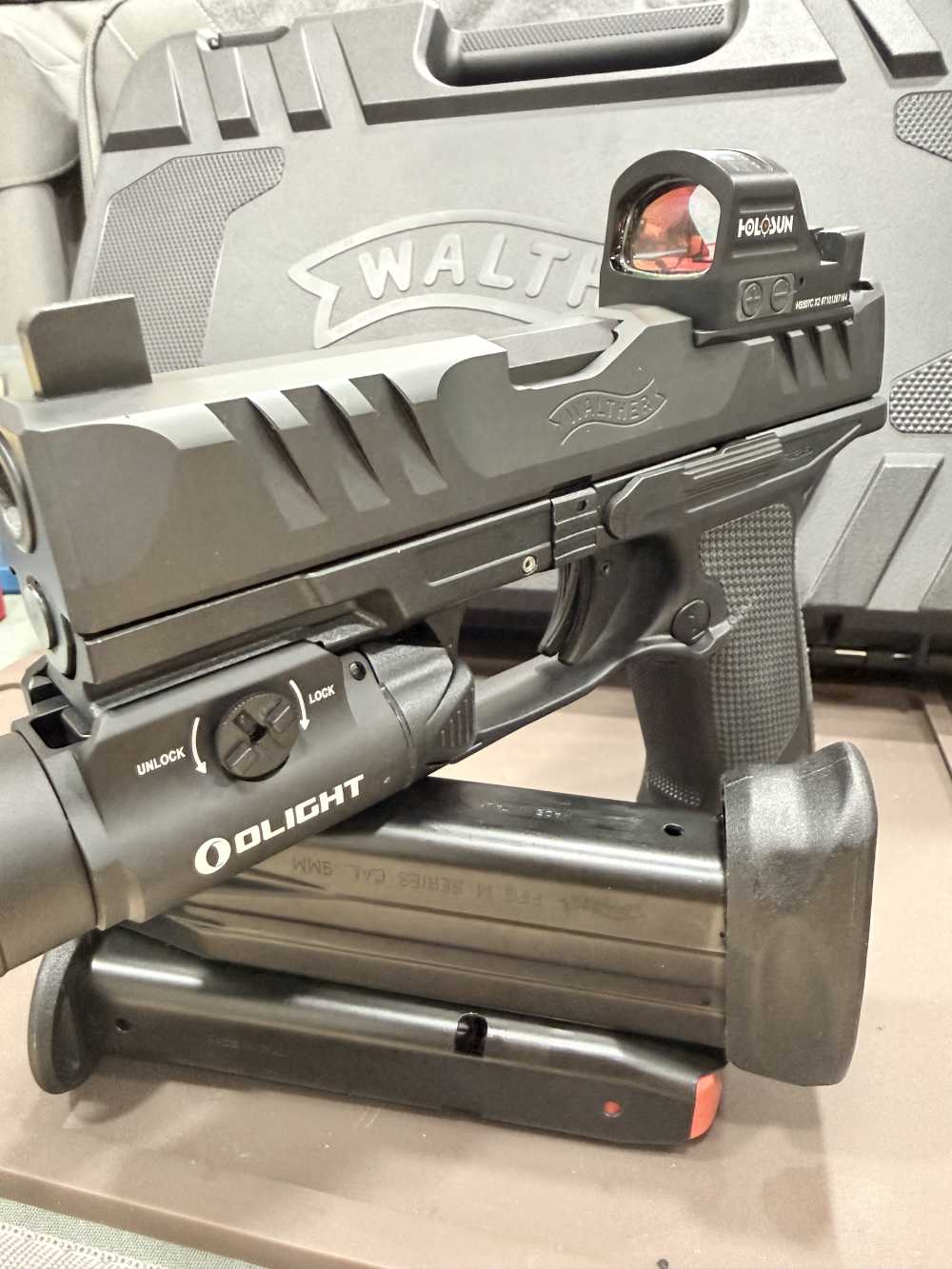 NEW Never fired Walther PDP F-Series 4" Holosun 507C Olight DPM Tri + 3 mag-img-13