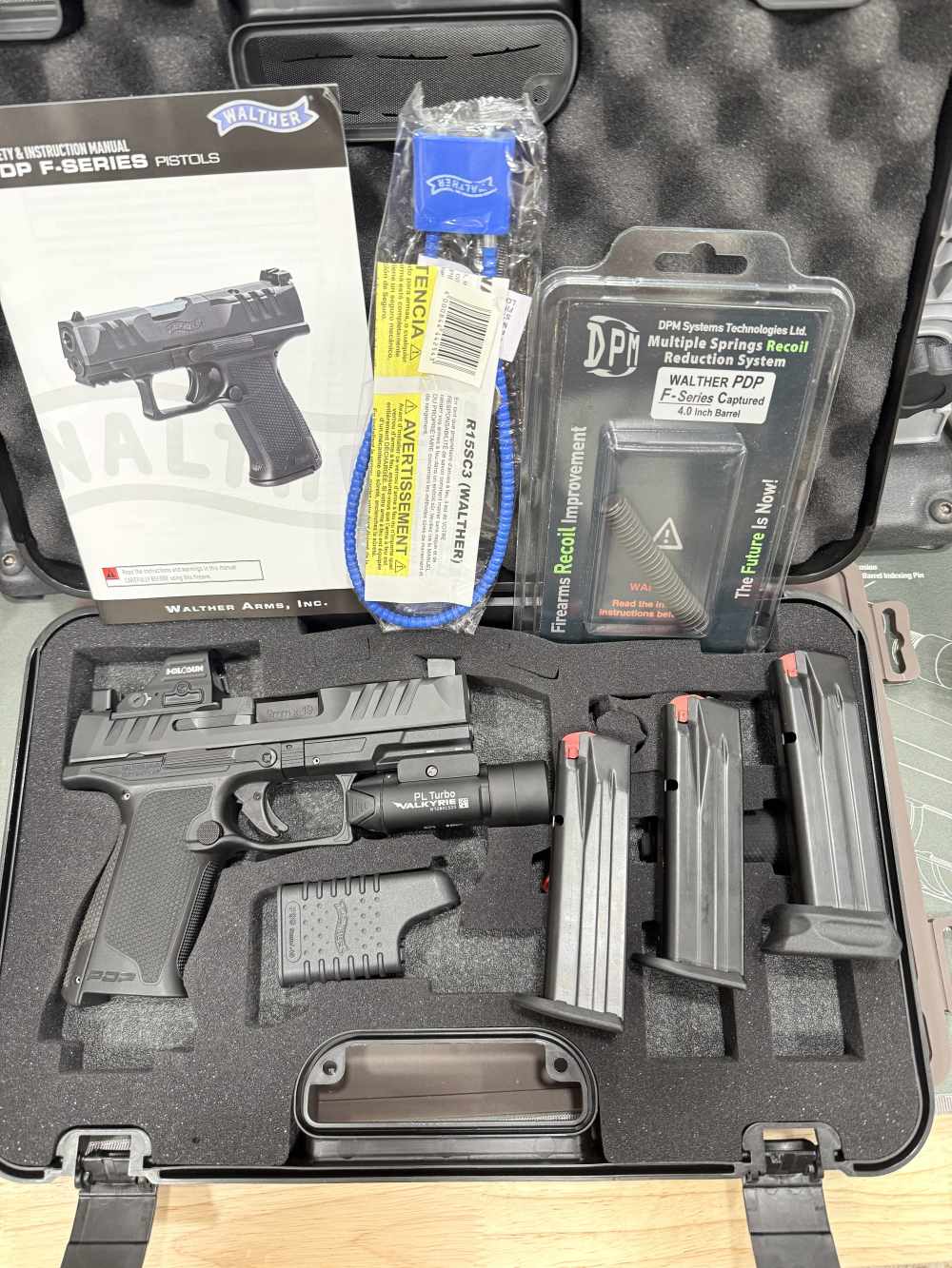 NEW Never fired Walther PDP F-Series 4" Holosun 507C Olight DPM Tri + 3 mag-img-2