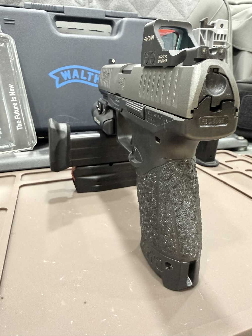 Walther PPQ-M2 Grey Cerakote Optic-Cut Holosun 507K Olight DPM Night Sights-img-12