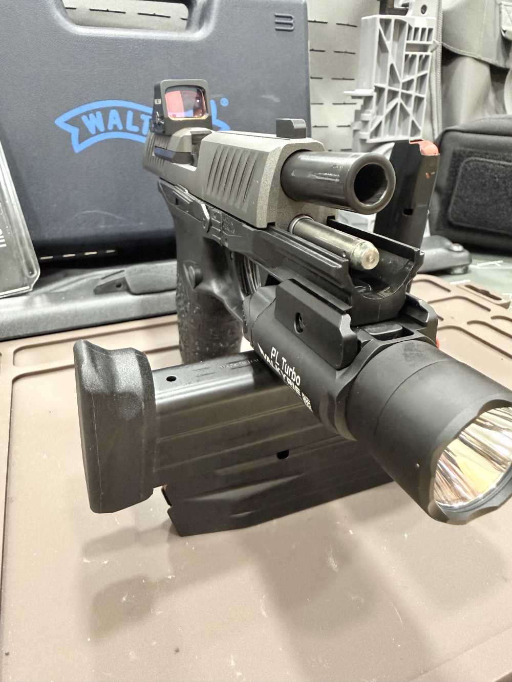 Walther PPQ-M2 Grey Cerakote Optic-Cut Holosun 507K Olight DPM Night Sights-img-9