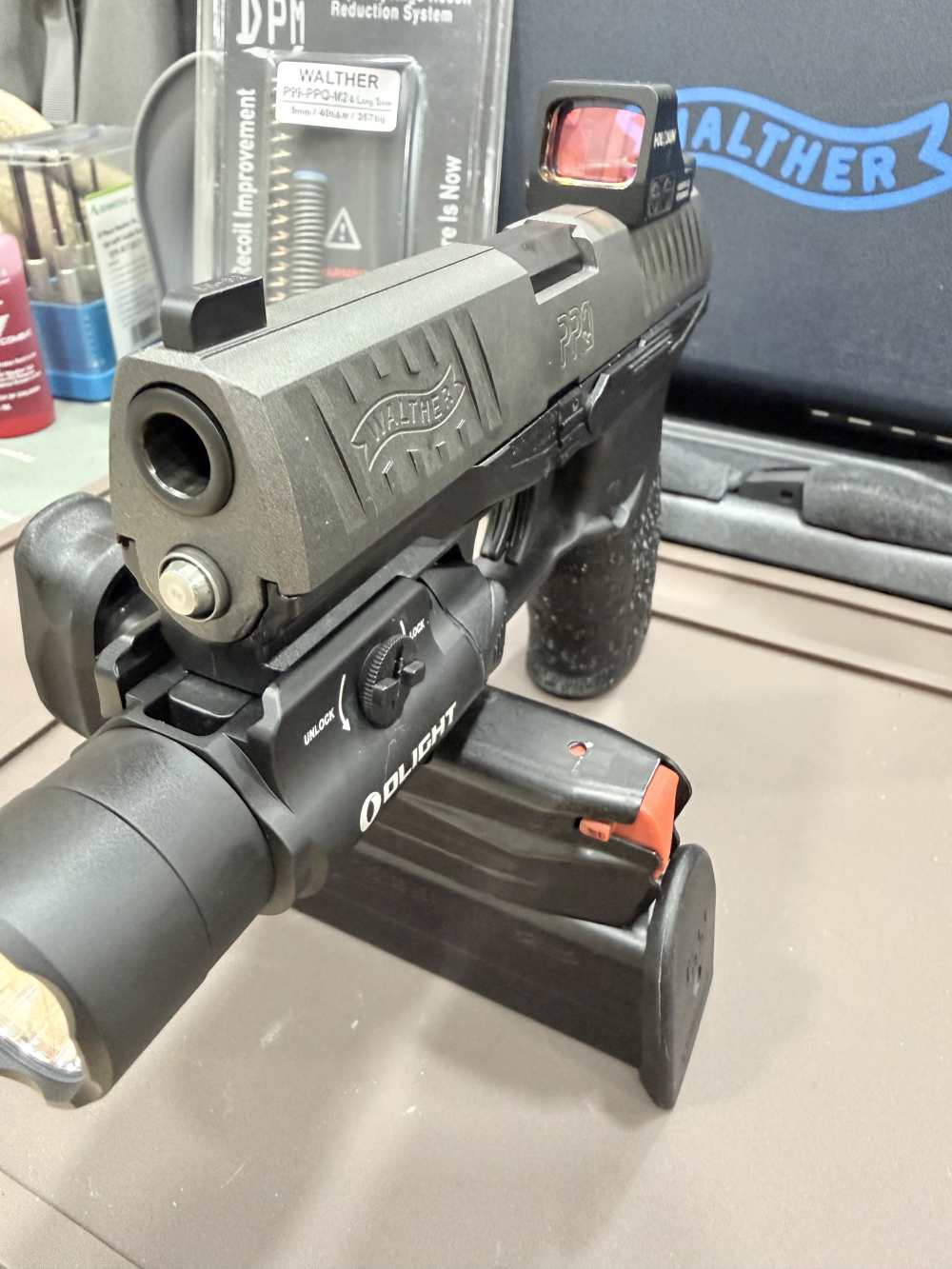 Walther PPQ-M2 Grey Cerakote Optic-Cut Holosun 507K Olight DPM Night Sights-img-4