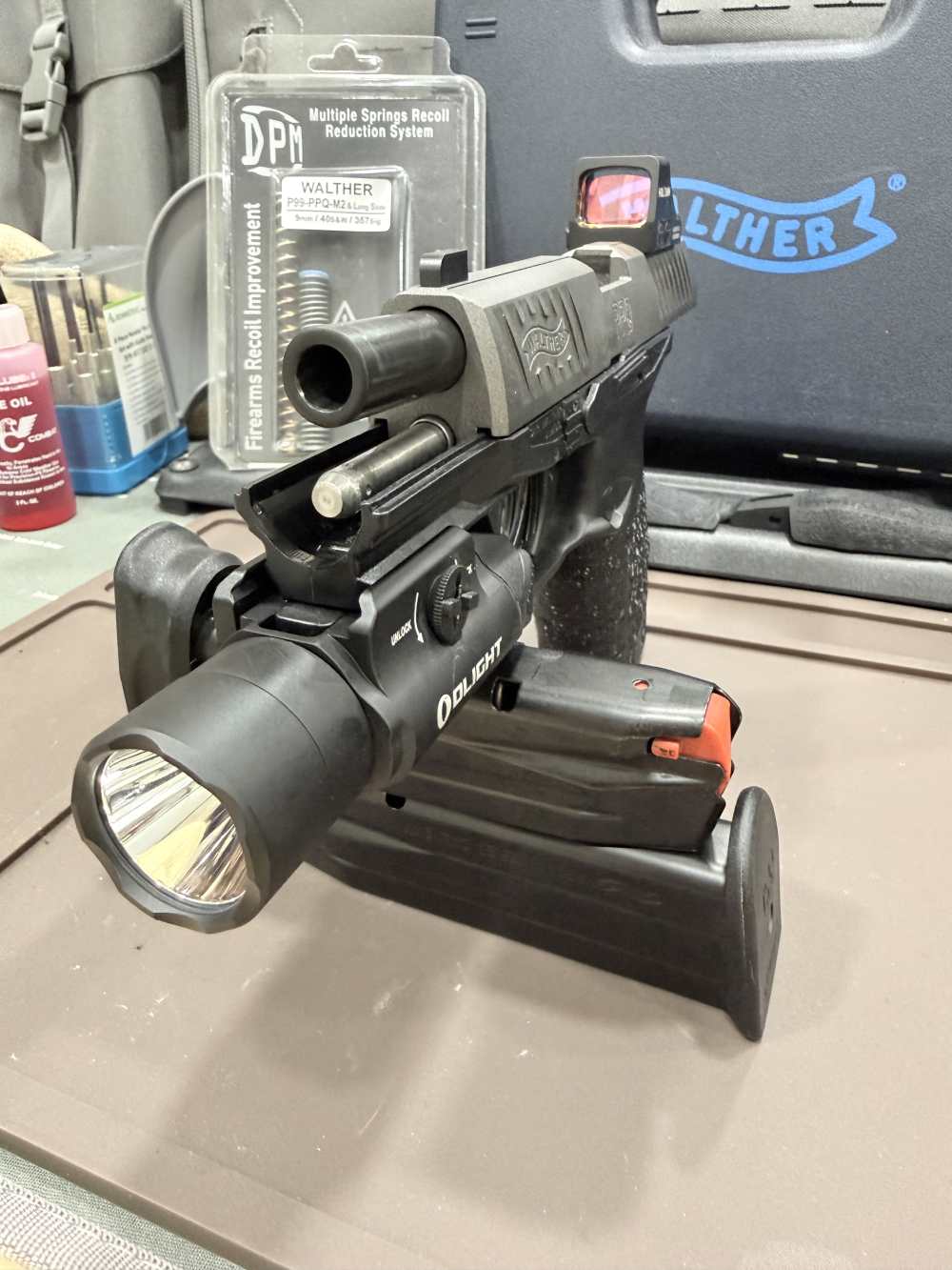 Walther PPQ-M2 Grey Cerakote Optic-Cut Holosun 507K Olight DPM Night Sights-img-7