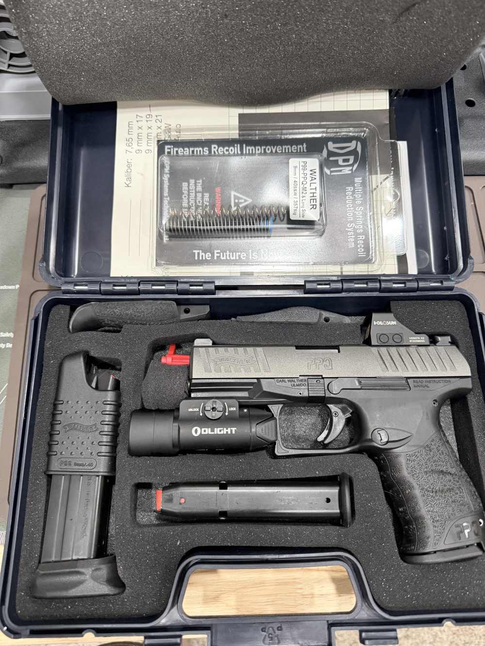 Walther PPQ-M2 Grey Cerakote Optic-Cut Holosun 507K Olight DPM Night Sights-img-19