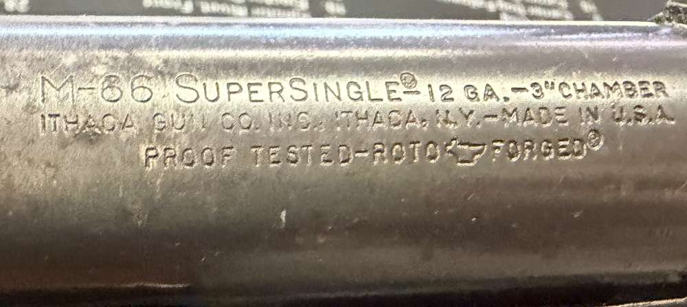 ITHACA GUN CO 66 12GA - SINGLE SHOT BREAK LEVER ACTION - NICE-img-1