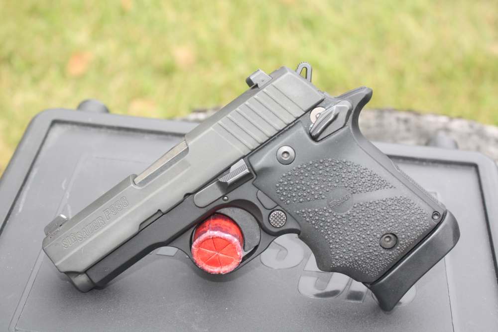 Sig P938 BRG 9mm Tritium sights/laser w/box papers, etc. NICE!-img-0