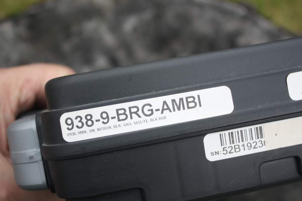 Sig P938 BRG 9mm Tritium sights/laser w/box papers, etc. NICE!-img-20