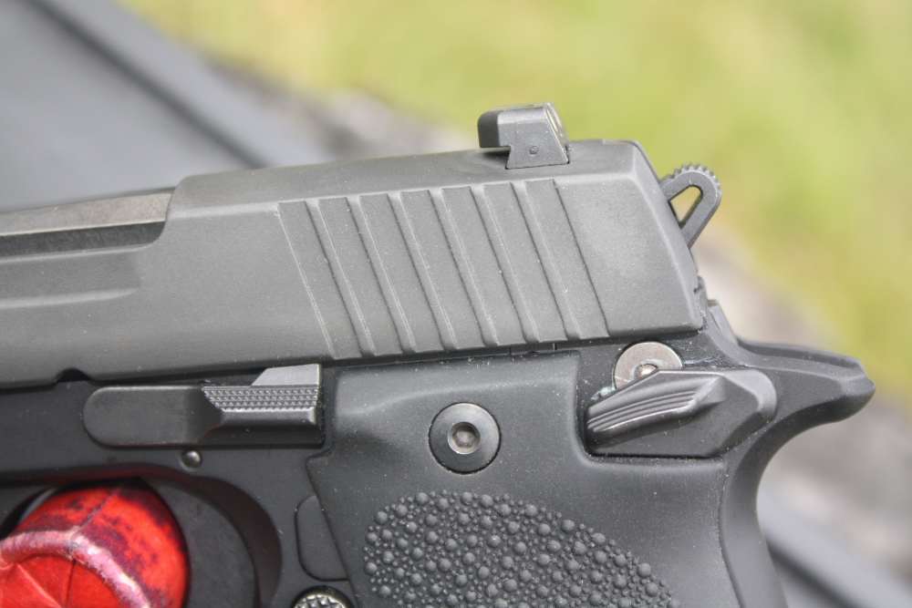 Sig P938 BRG 9mm Tritium sights/laser w/box papers, etc. NICE!-img-1