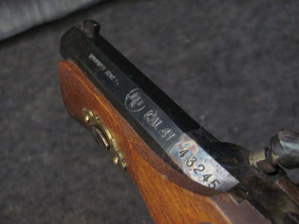 Vintage MARKWELL 41 Percussion Derringer - Beautiful Color Case- & Patina-img-3