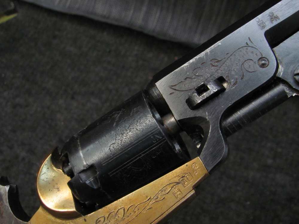 Vintage 1970's Engraved  Colt Pocket 31 Percussion FIE Italian -img-22