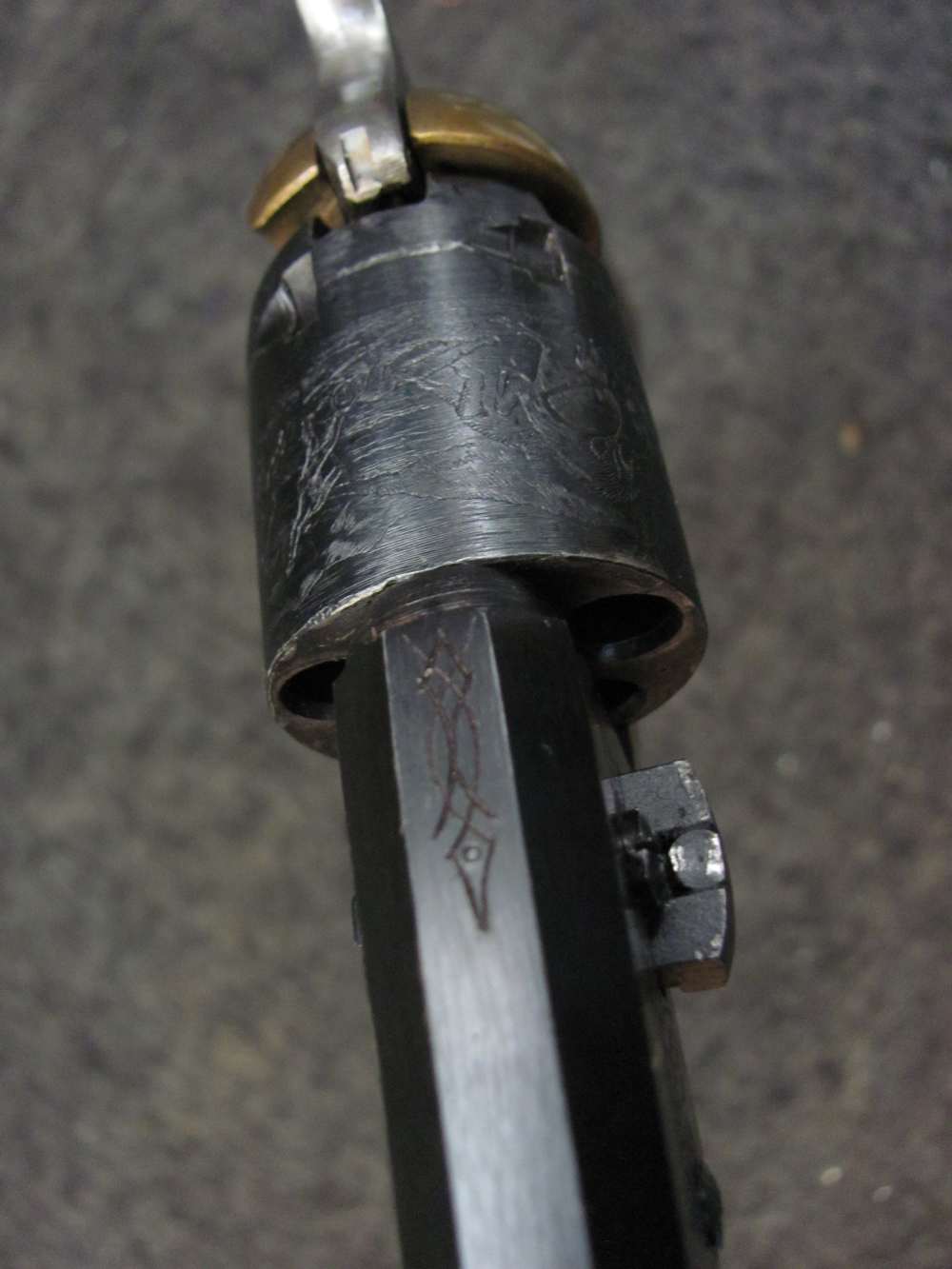 Vintage 1970's Engraved  Colt Pocket 31 Percussion FIE Italian -img-31