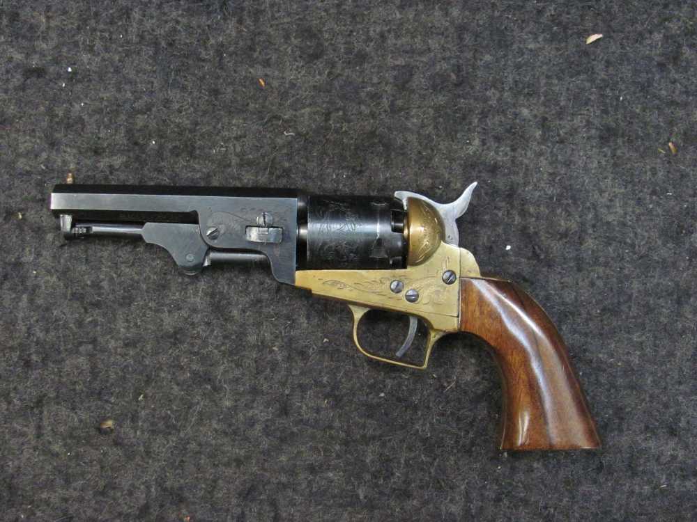Vintage 1970's Engraved  Colt Pocket 31 Percussion FIE Italian -img-0