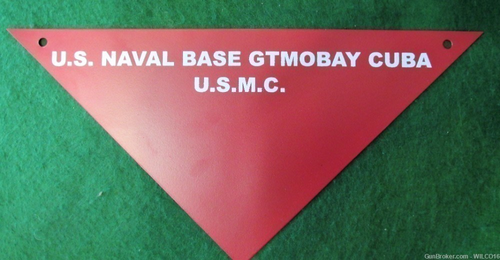 Mine field warning sign Guantanamo Bay Naval Base.-img-0