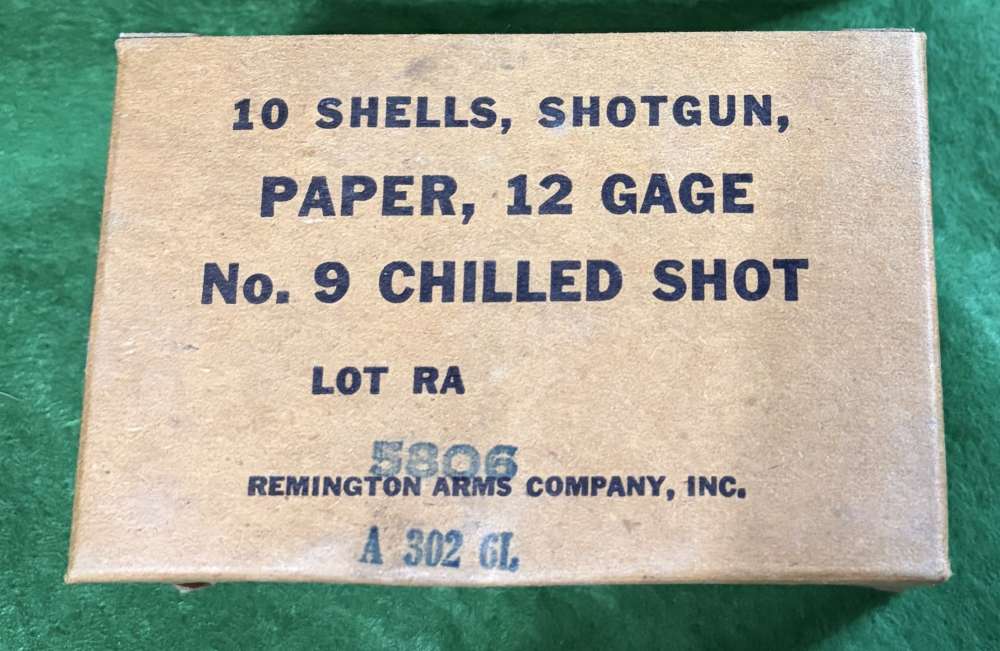 Remington Military Production 12Ga paper shells No 9 Chilled shot-img-1